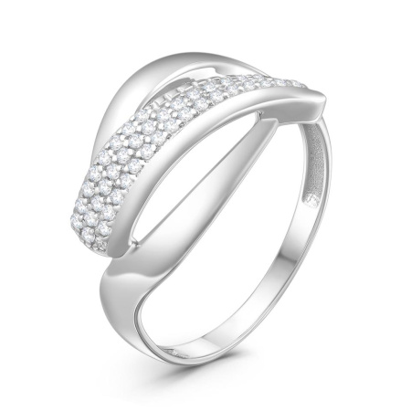 Кольцо из серебра с фианитами