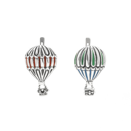 Серьги из серебра с эмалью «Воздушные шары»