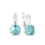 Серебряные серьги с кристаллом Swarovski