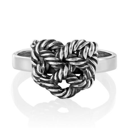 Кольцо из серебра «Узел»