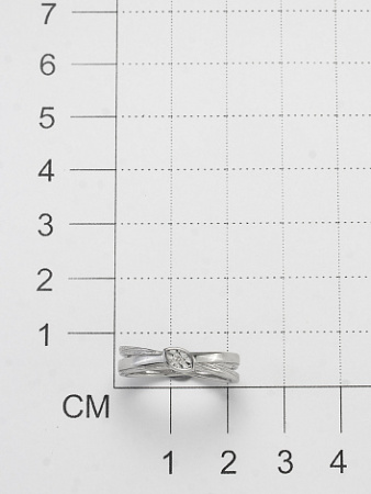 Серебряное кольцо с бриллиантом