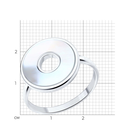 Кольцо из серебра с перламутром