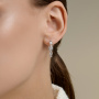 Серьги из серебра с фианитами