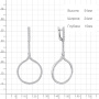 Серьги из серебра с фианитами