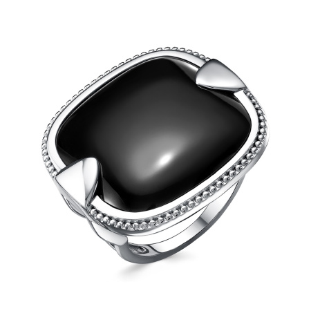 Серебряное кольцо с ониксом