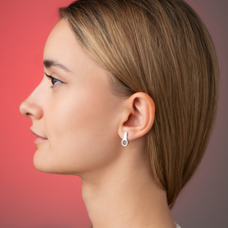 Серьги серебряные с танзанитом