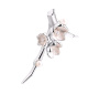 Брошь из серебра с жемчугом «Ветка сакуры»