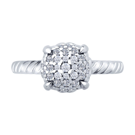 Кольцо из серебра с фианитами