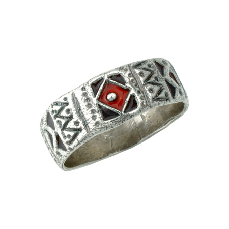 Кольцо из серебра с эмалью