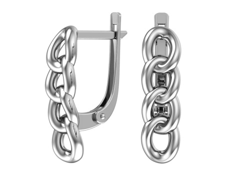 Серебряные серьги «Цепи»