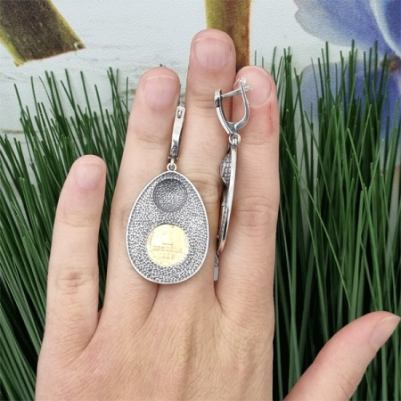 Серебряные серьги «Серп и Молот»