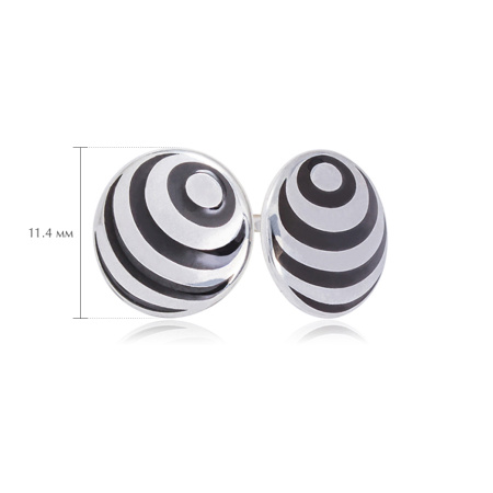 Пусеты из серебра «Рефлексио»