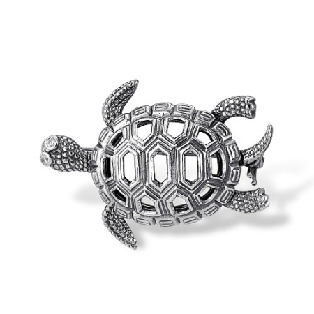 Серебрная брошь «Черепаха»