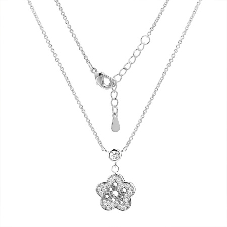 Колье из серебра с фианитами