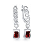 Серьги из серебра с гранатом