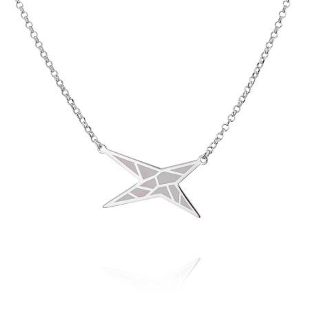 Серебряное колье с эмалью «Звезда»
