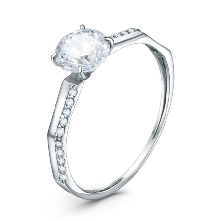 Кольцо из серебра с фианитом