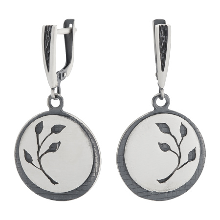 Серьги из серебра «Ветка»