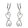 Серьги из серебра «Сердце»