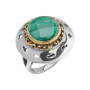 Кольцо из серебра с малахитом