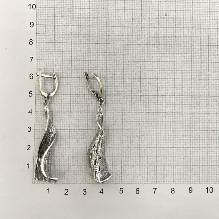 Серебряные серьги «Гладиолус»