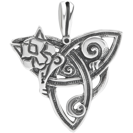 Серебряная подвеска «Viking cat»