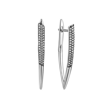 Серебряные серьги с фианитами