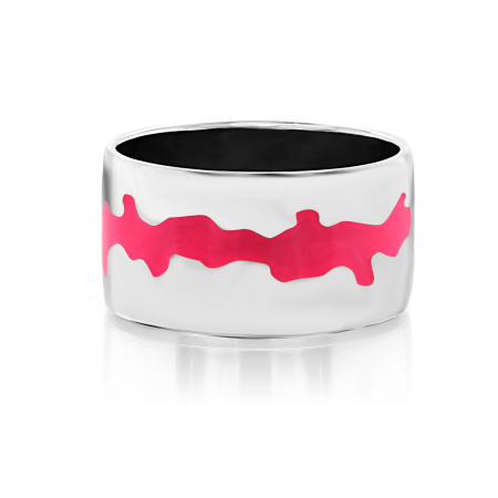 Серебряное кольцо с эмалью «Диско»