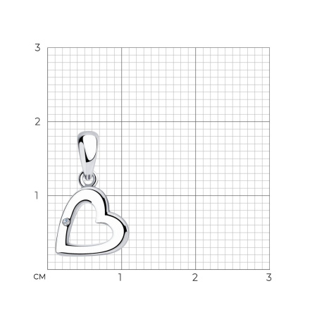 Серебряная подвеска с бриллиантом