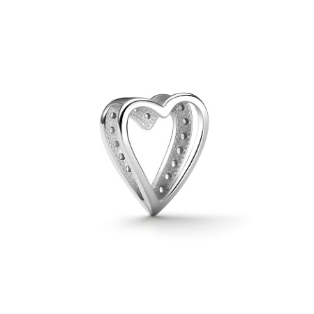 Подвеска из серебра с фианитами «Сердце»