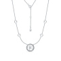 Серебряное колье с фианитом