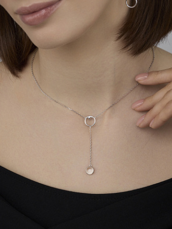 Колье из серебра с горным хрусталем