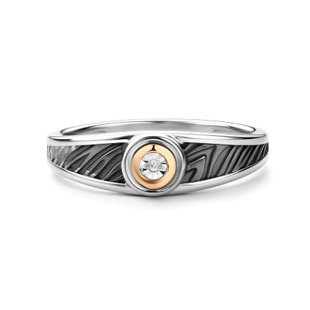 Кольцо из серебра с бриллиантом