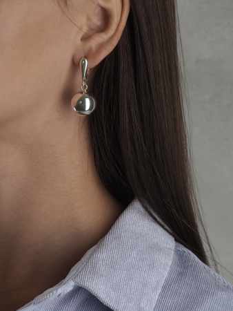 Серьги серебряные «Шарик»