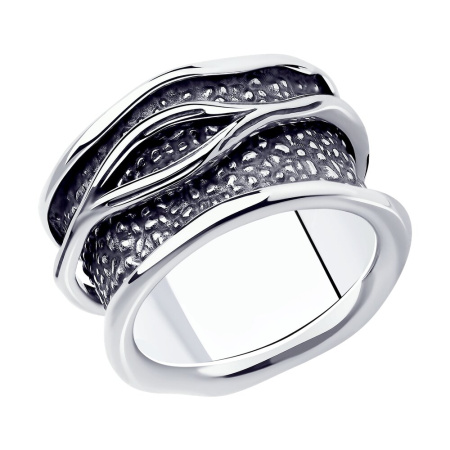 Кольцо из серебра с чернением