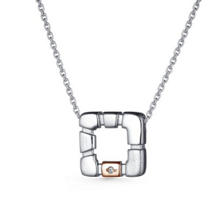 Колье из серебра с бриллиантом