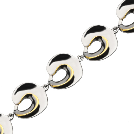 Браслет из серебра с позолотой