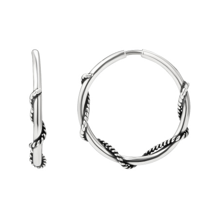 Серьги из серебра кольца