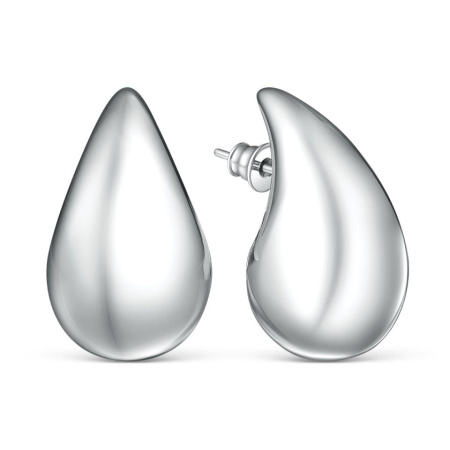Серьги-пусеты из серебра «Капля»