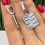 Серебряные серьги «Бамбук»