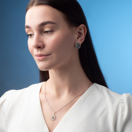 Серьги из серебра «Северная столица»