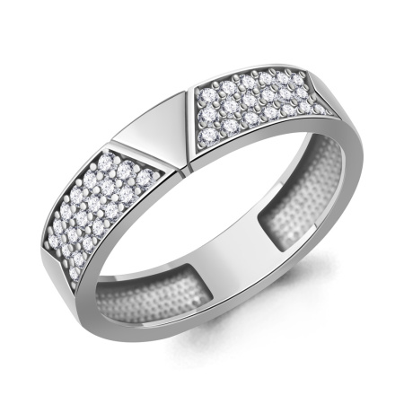 Серебряное кольцо с фианитами