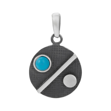 Подвеска из серебра с бирюзой