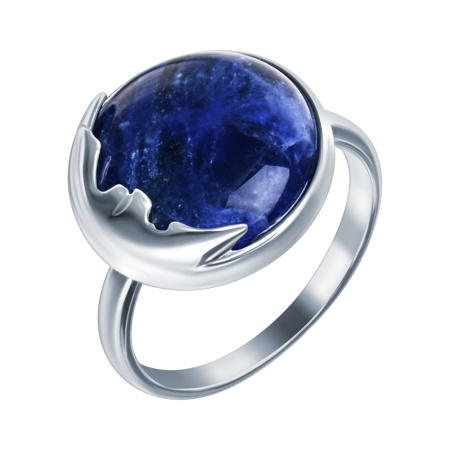 Серебряное кольцо с содалитами