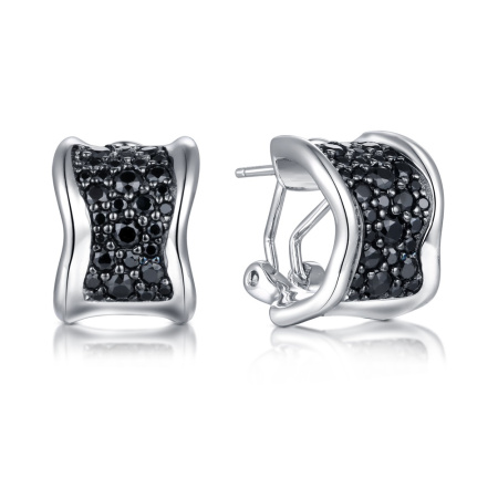 Серьги из серебра со шпинелью