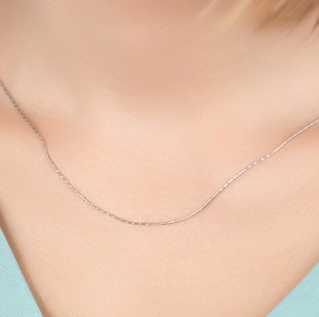 Серебряная цепочка «Шнурок» с алмазной гранью