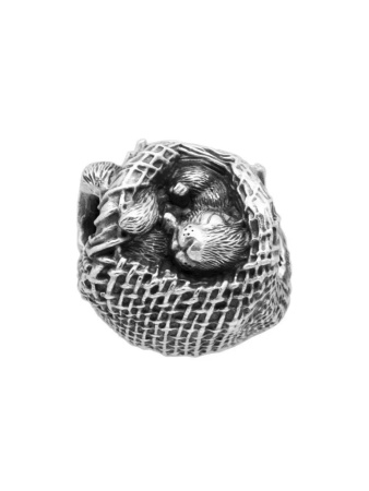 Шарм из серебра «Бурундук»