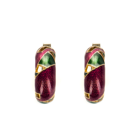 Серебряные серьги «Фараон» с эмалью