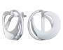 Серебряные объёмные серьги без вставок
