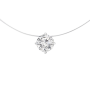 Серебряное колье на леске с фианитом